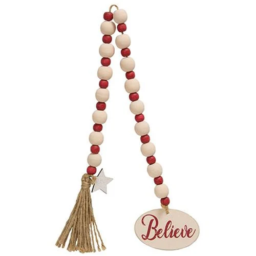 Set of 2 Believe and Joy Beaded Garland 21" Long - Image 3