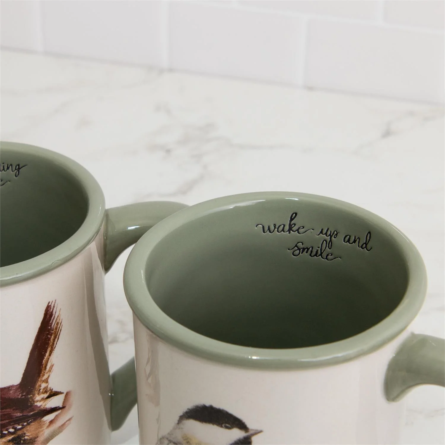 Set of 2 Bird with Morning Sentiments Mugs - Image 4