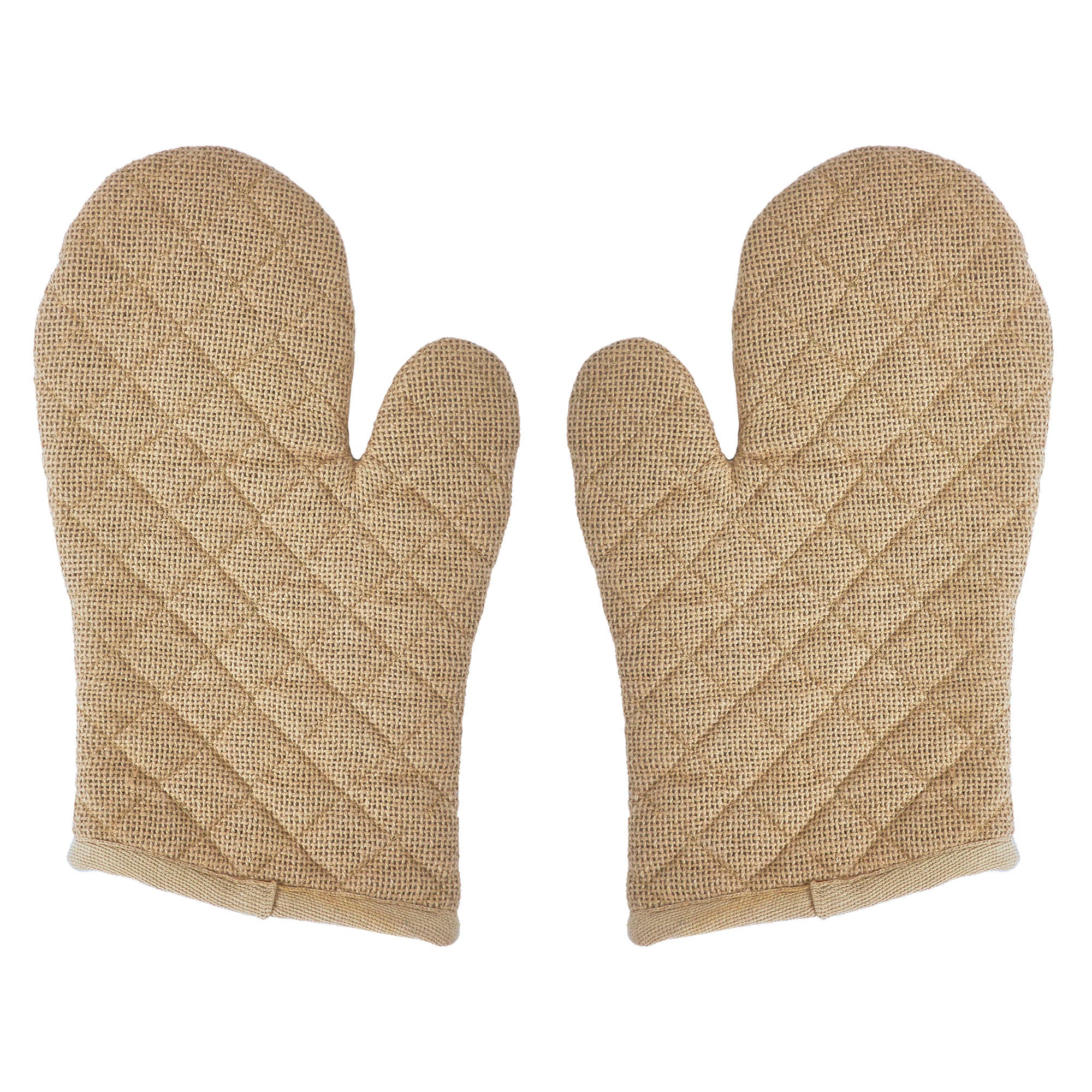 Set of 2 Burlap Natural Oven Mitt - Image 3