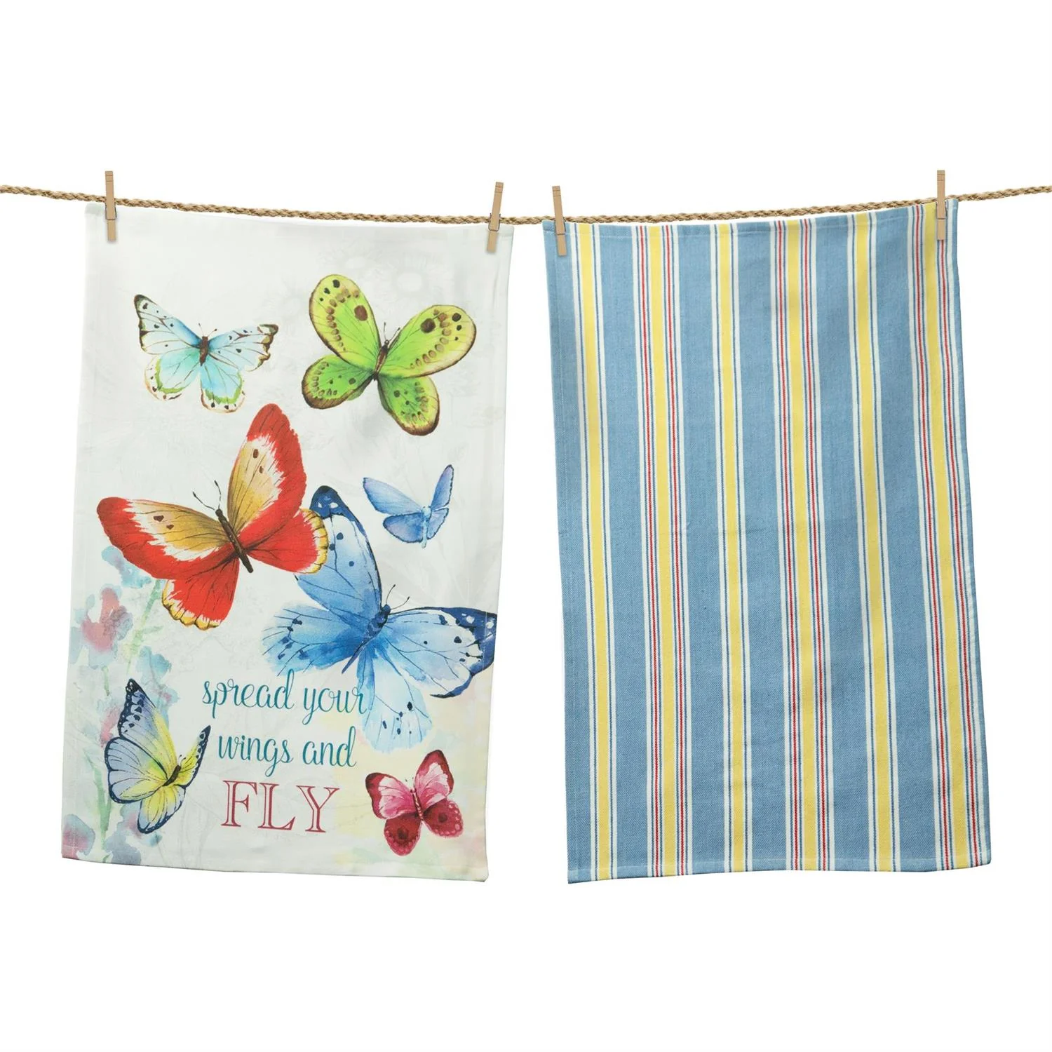 Set of 2 Butterfly Garden Tea Towels - Image 2
