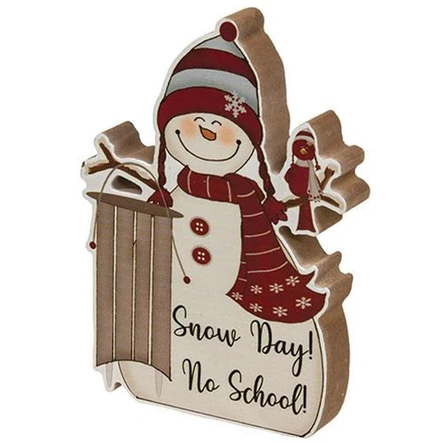๐ Set of 2 Candy Cane Wishes Chunky Snowmen Sitters - Image 4
