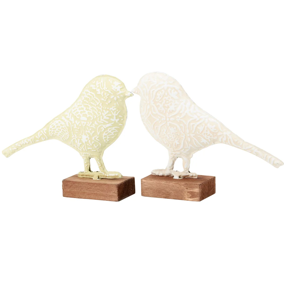 ๐ Set of 2 Chickadees Metal and Wood Sitters