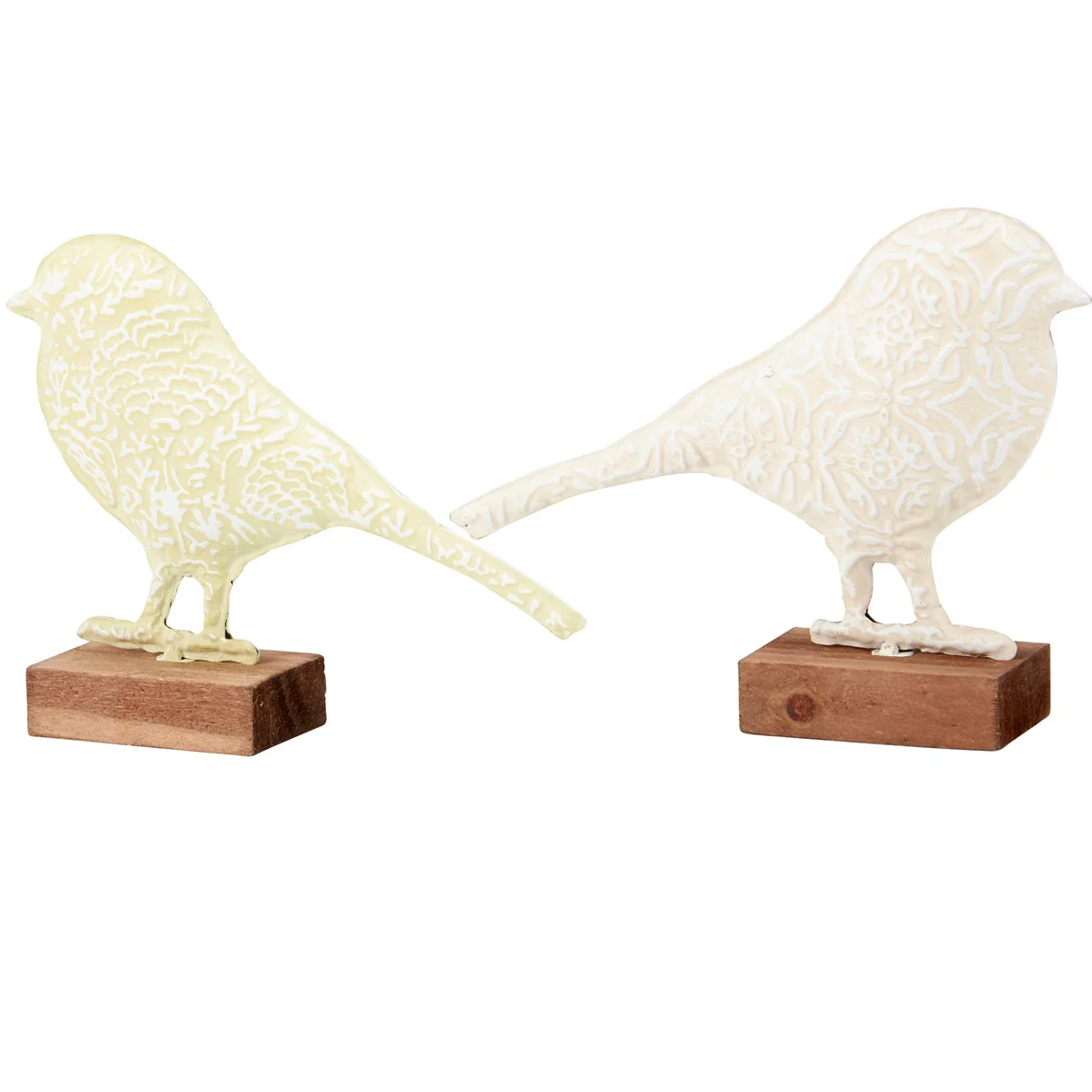 ๐ Set of 2 Chickadees Metal and Wood Sitters - Image 3