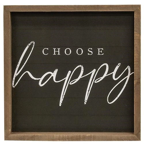 Set of 2 Choose Happy Live Joyfully Chalkboard Look Framed Signs - Image 4