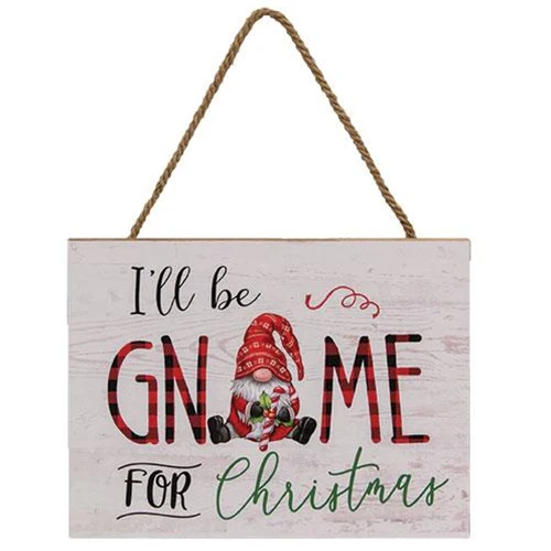 Set of 2 Christmas Gnome Wooden Signs - Image 3