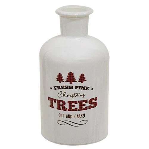Set of 2 Christmas Lodge Glass Jars 5" H - Image 2