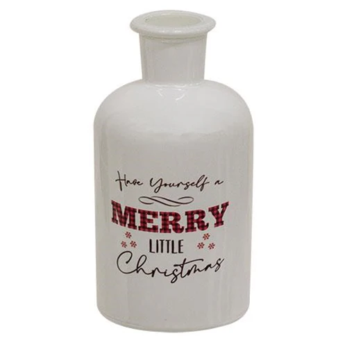 Set of 2 Christmas Lodge Glass Jars 5" H - Image 3