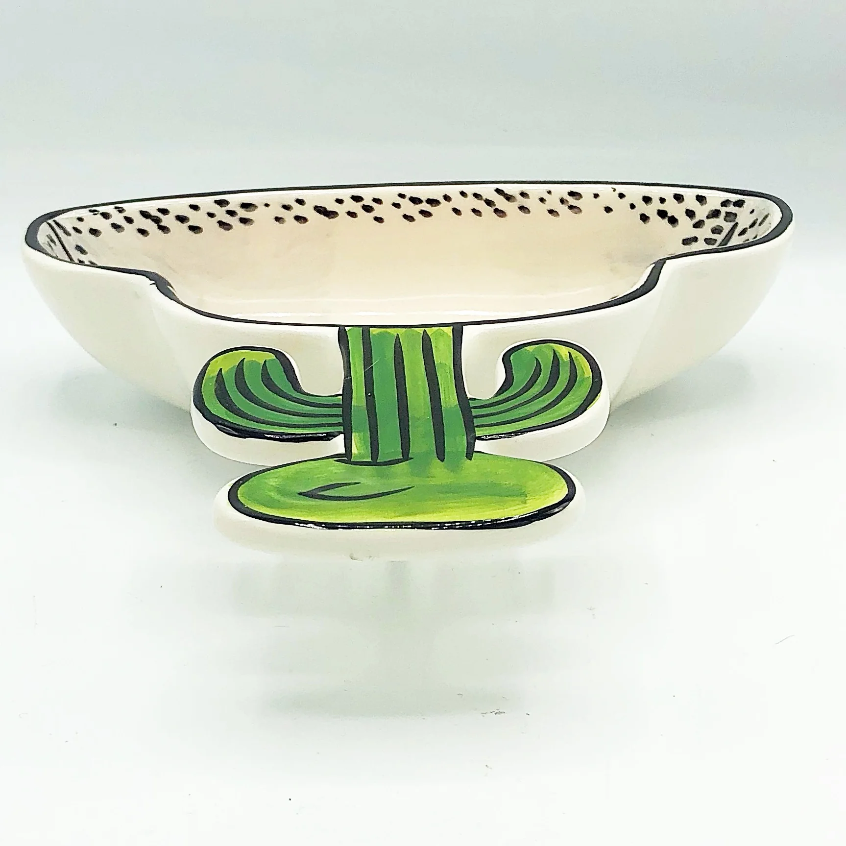 Set of 2 Clay Art Cactus Margarita Glass Shaped Dip Bowls - Image 5