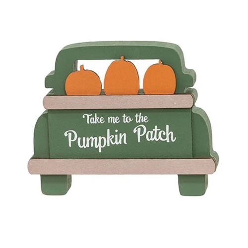 Set of 2 Fall on the Farm Box Sign with Pumpkin Patch Truck Sitter - Image 3