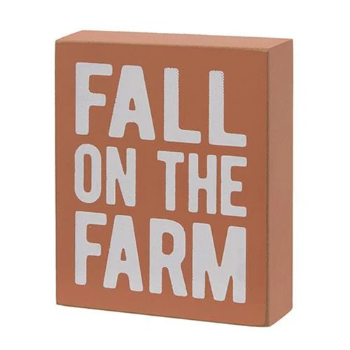 Set of 2 Fall on the Farm Box Sign with Pumpkin Patch Truck Sitter - Image 4