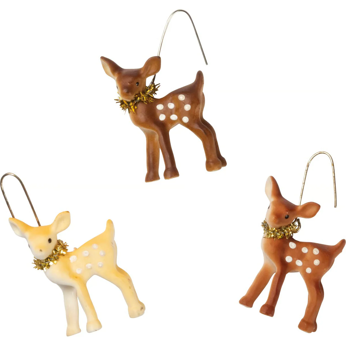 Set of 3 Fawn Deer Ornaments