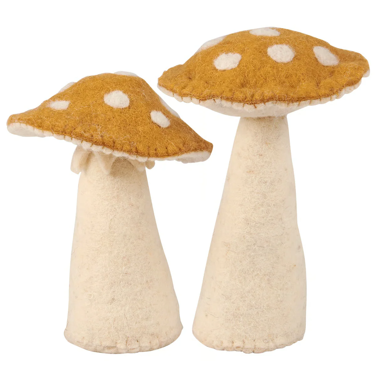 ๐ Set of 2 Felt Toadstool Mushroom Figures - Image 2