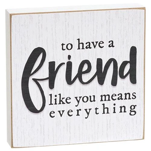 Set of 2 Find the Yay and Friendship 4" Square Block Signs - Image 3