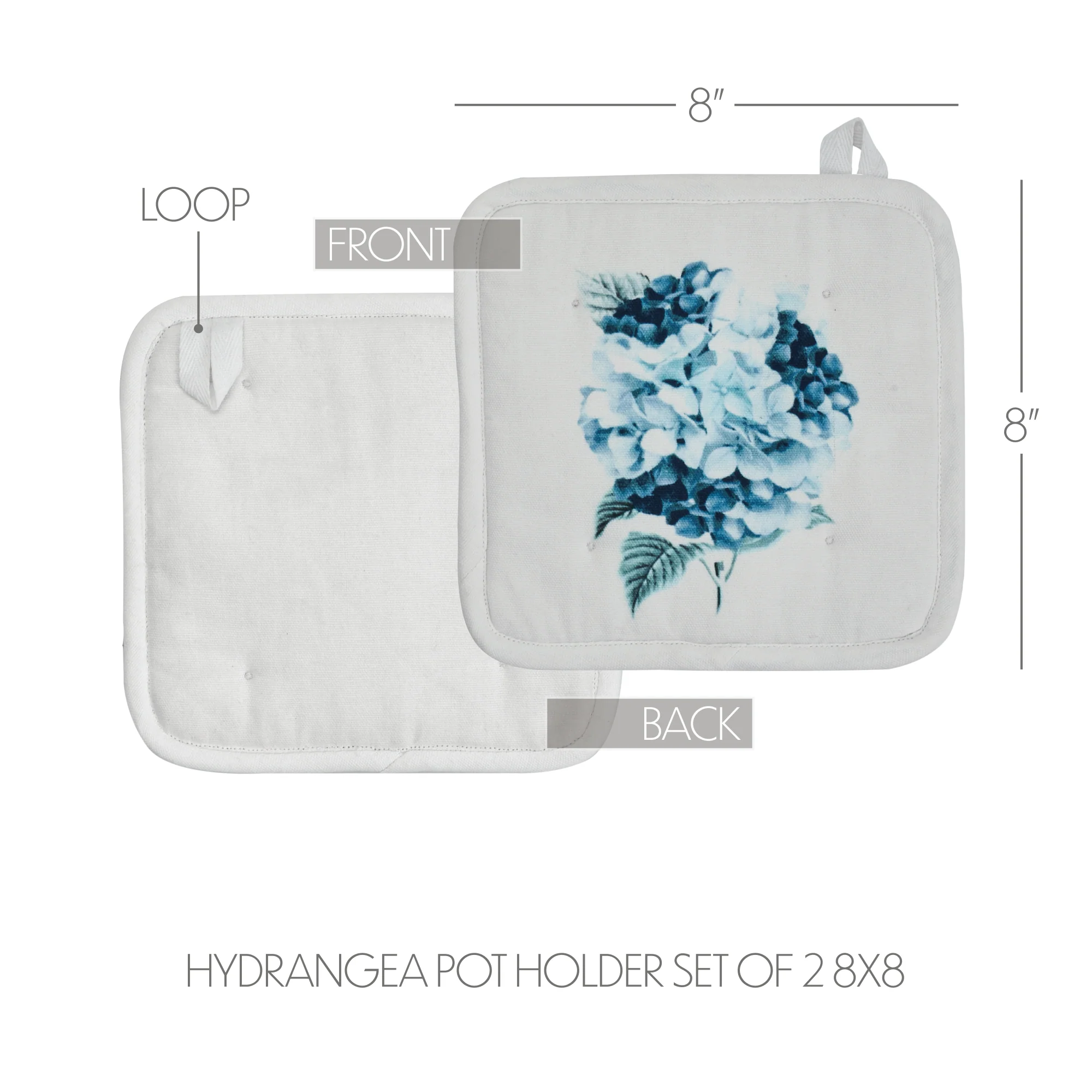 Set of 2 Finders Keepers Hydrangea Pot Holders - Image 5