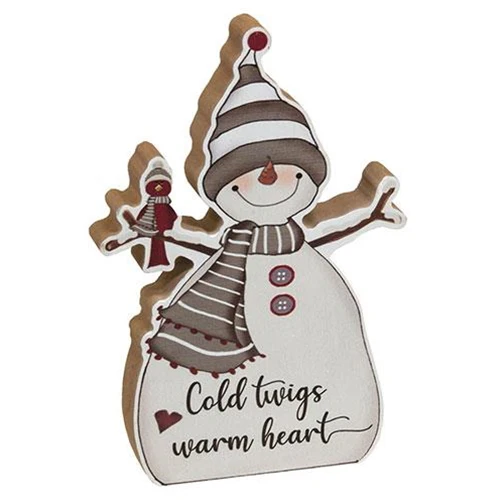 Set of 2 Flakes Run in My Family Chunky Snowmen Sitters - Image 3