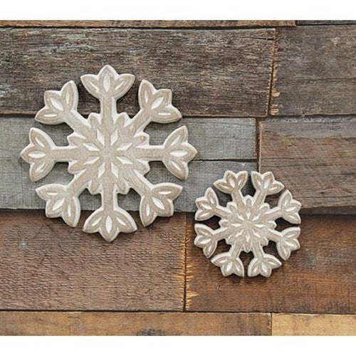Set of 2 Fleur de Lis Snowflakes Cutout Decorations - Image 4