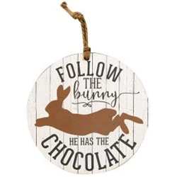 Set of 2 Follow the Bunny He Has the Chocolate Ornaments - Image 4