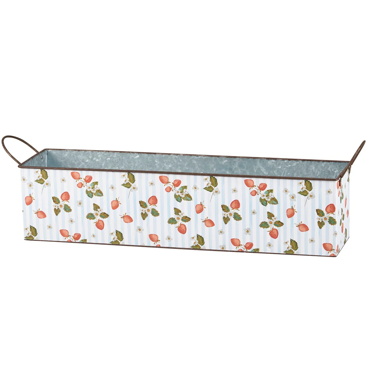Set of 2 Fresh Strawberries Tin Bins - Image 3