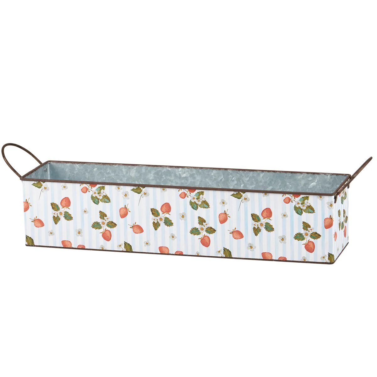Set of 2 Fresh Strawberries Tin Bins - Image 6