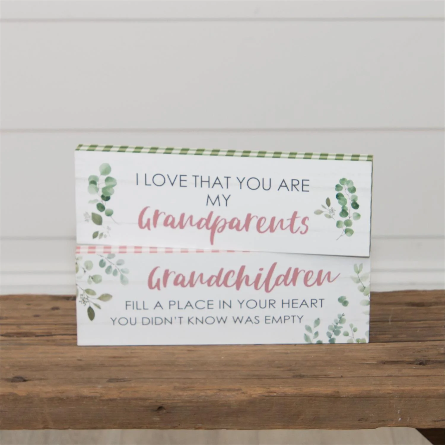 Set of 2 Granparents and Grandchildren Block Signs - Image 2