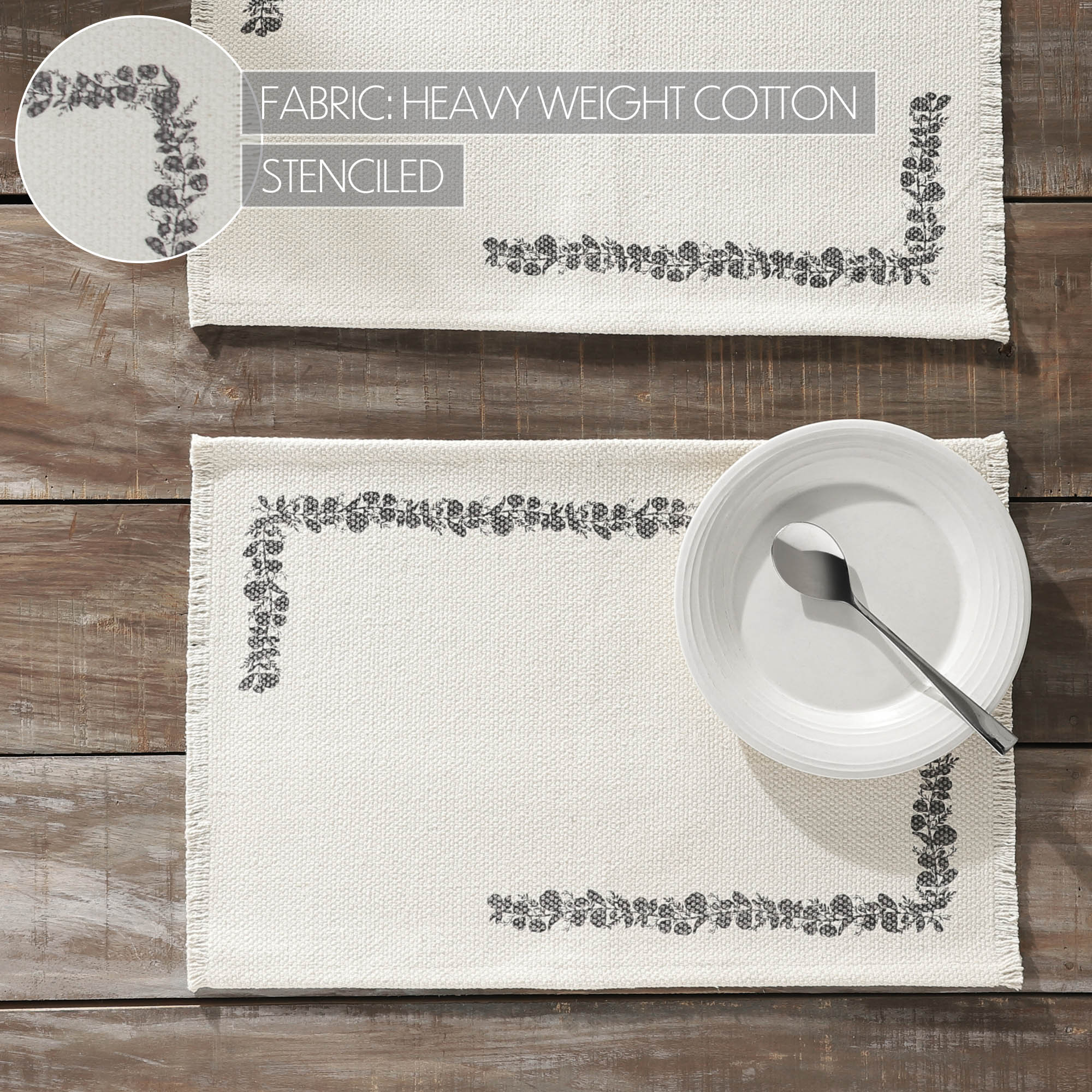 Set of 2 Grey Eucalyptus Placemats - Image 4