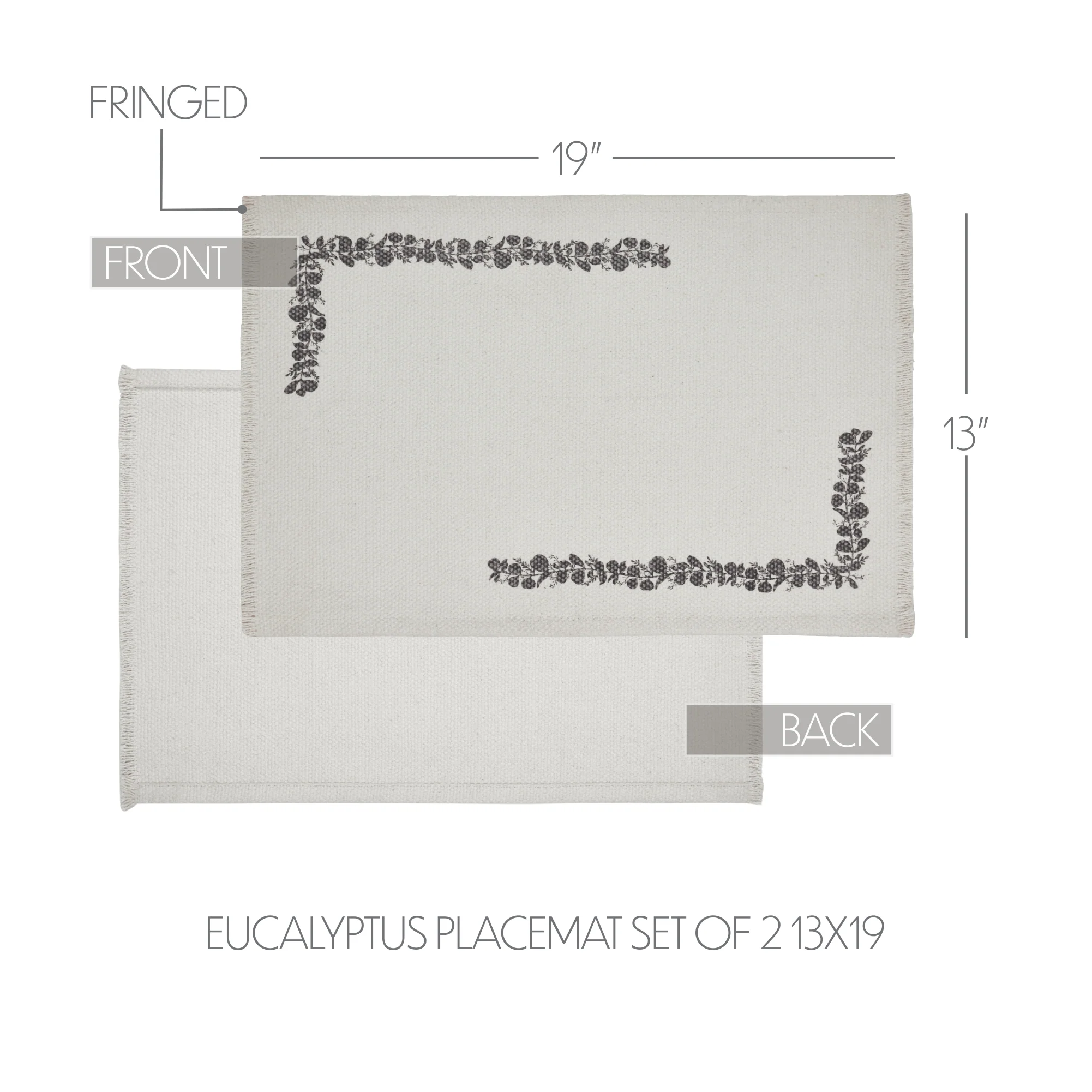 Set of 2 Grey Eucalyptus Placemats - Image 6