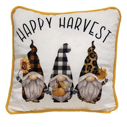 Set of 2 Happy Harvest Fall 8" Small Pillows Gnomes and Truck - Image 5