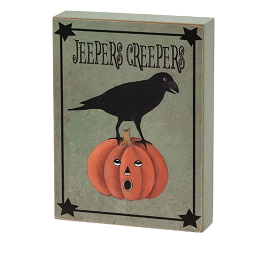 Set of 2 Happy Jack and Jeepers Creepers Retro Halloween Box Signs - Image 3