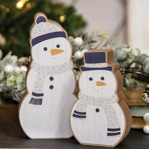 ๐ Set of 2 Icy Chunky Snowman Sitters