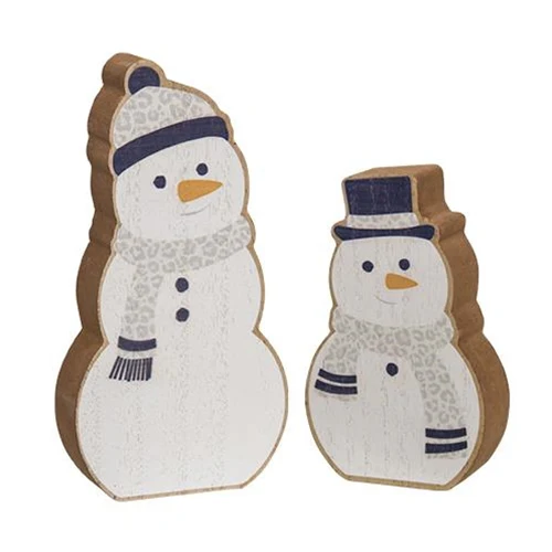 ๐ Set of 2 Icy Chunky Snowman Sitters - Image 2