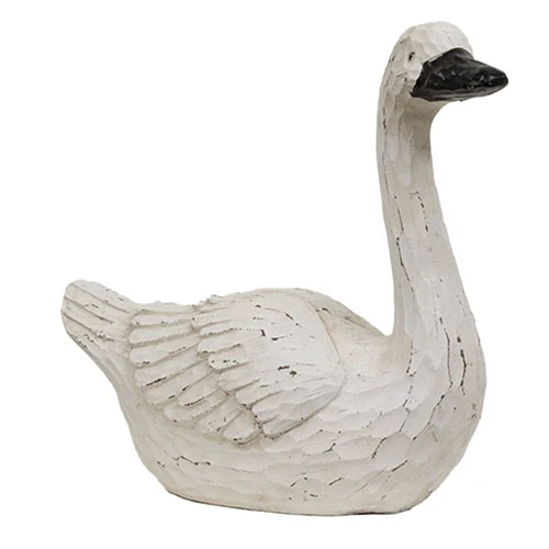 Set of 2 Large Nesting Resin Swans - Image 3