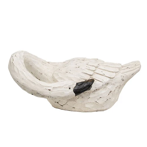 Set of 2 Large Nesting Resin Swans - Image 4