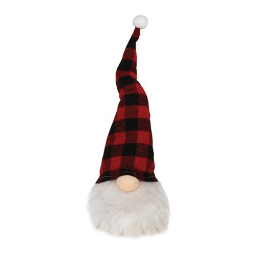 Set of 2 LED Lighted Checkered Hat Gnomes 14" H - Image 2
