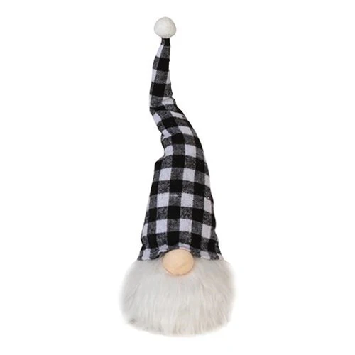 Set of 2 LED Lighted Checkered Hat Gnomes 14" H - Image 3
