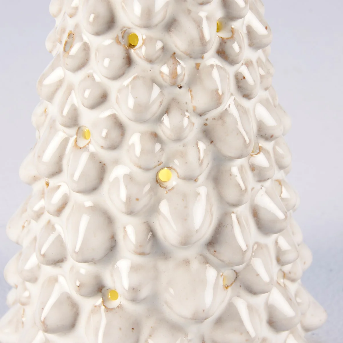 Set of 2 Lighted White Ceramic Christmas Trees - Image 6