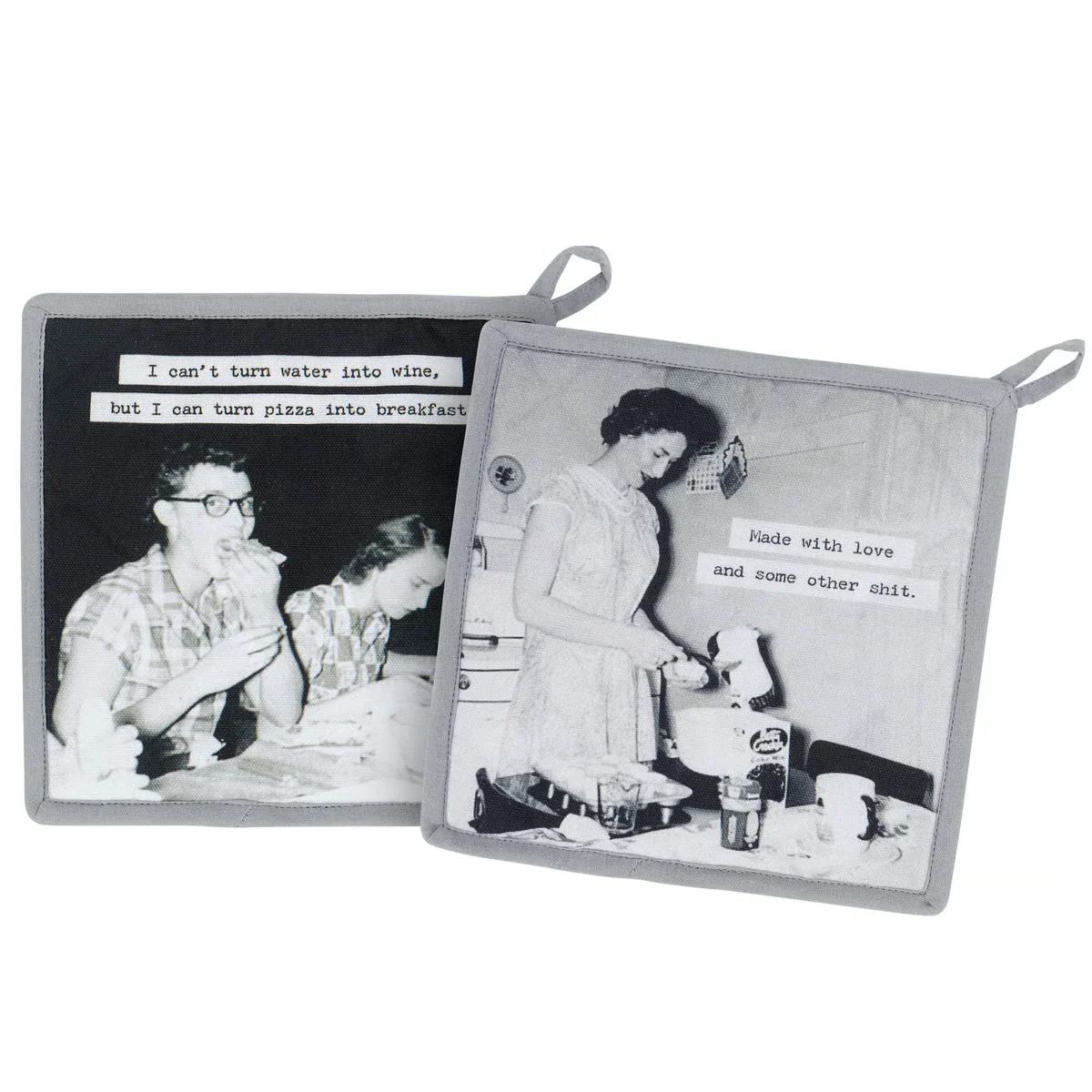 Set of 2 Made With Love Sassy Hot Pads