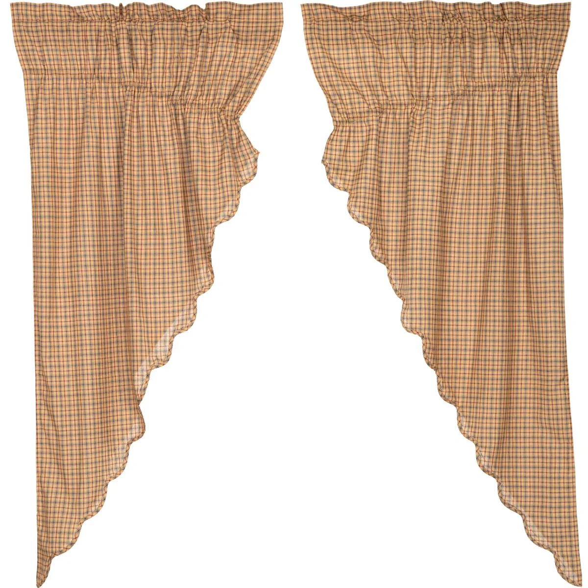Set of 2 Millsboro Prairie Short Panel Scalloped Curtains - Image 2