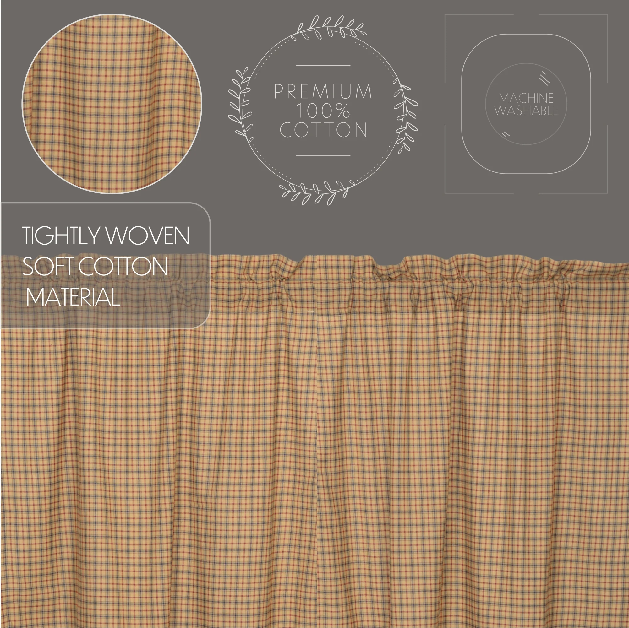 Set of 2 Millsboro Prairie Short Panel Scalloped Curtains - Image 5