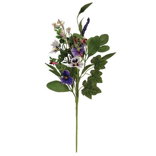 Set of 2 Mixed Purple Wildflower 19" Faux Floral Spray - Image 3
