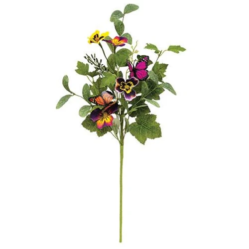 Set of 2 Mixed Purple Wildflower 19" Faux Floral Spray - Image 4