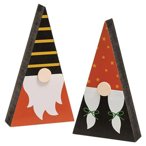 ๐ Set of 2 Mr & Mrs Halloween Gnome Chunky Sitters - Image 2