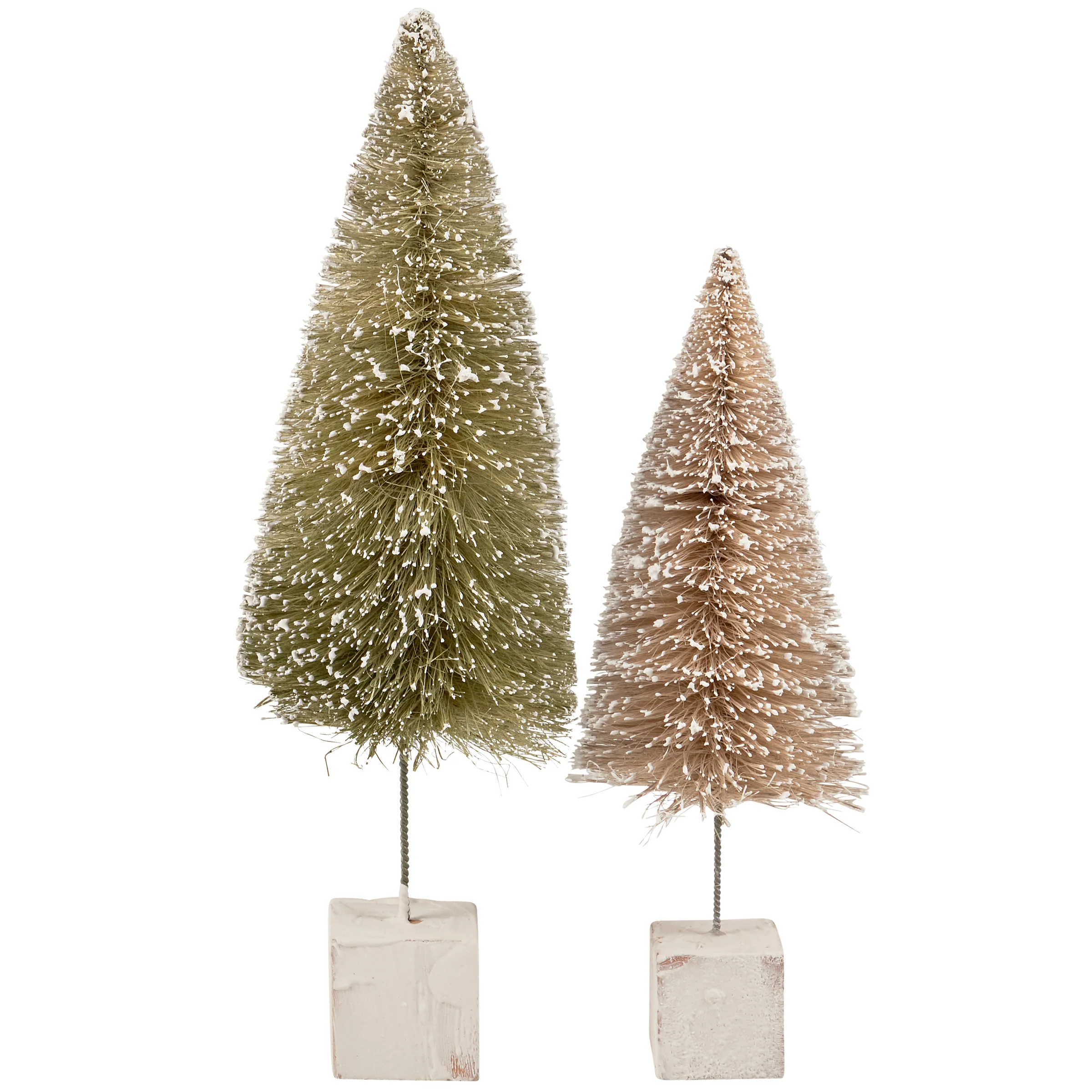 Surprise Me Sale 🤭 Set of 2 Natural Style Snow Bottle Brush Trees