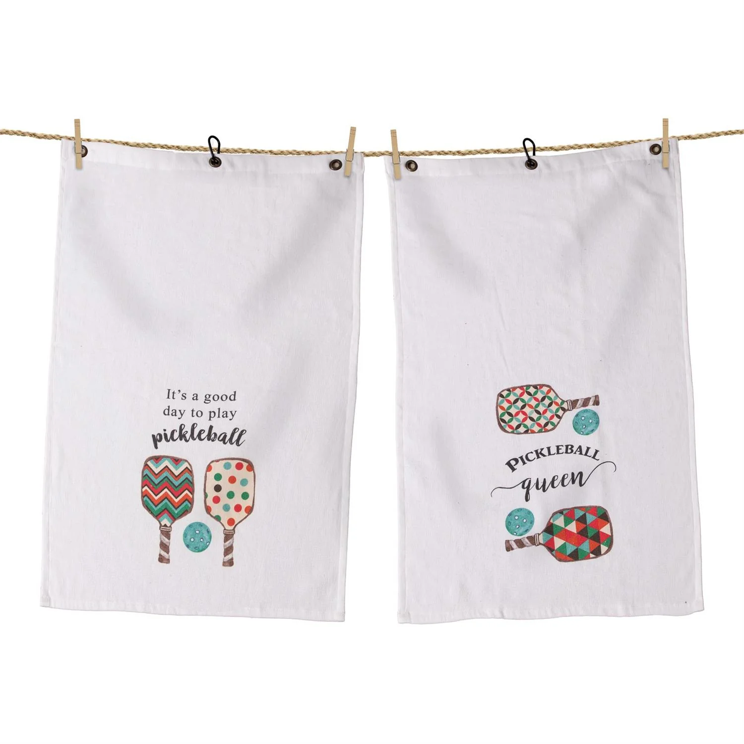 Set of 2 Pickleball Queen Gym Towels
