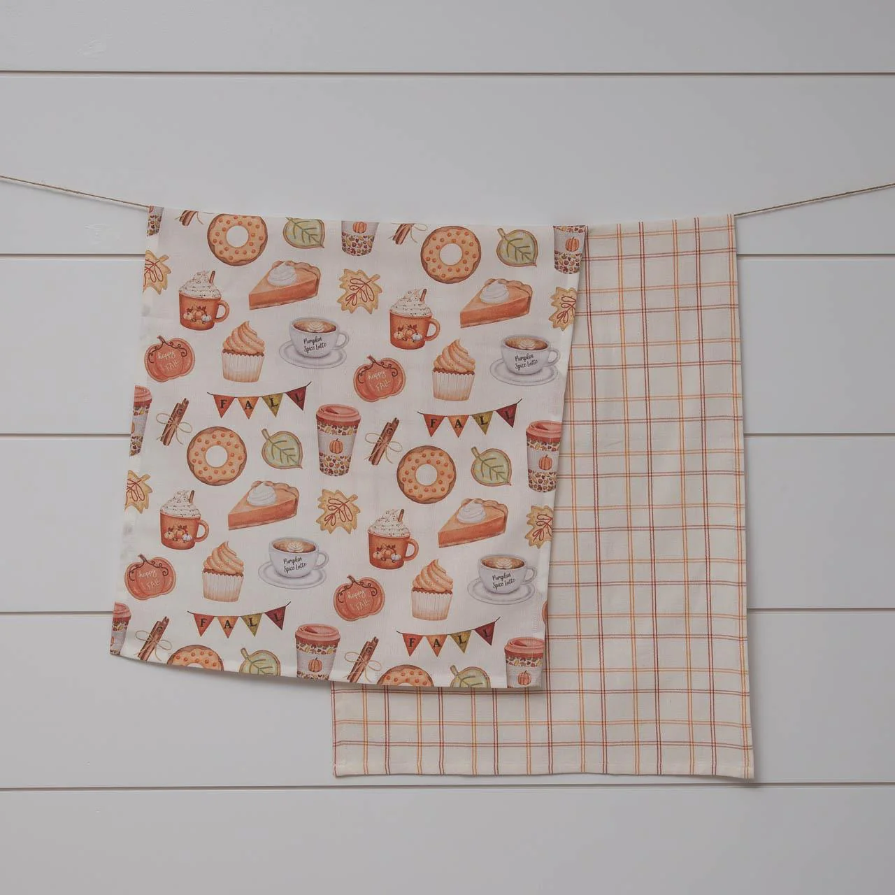 Set of 2 Pumpkin Spice Tea Towels - Image 2