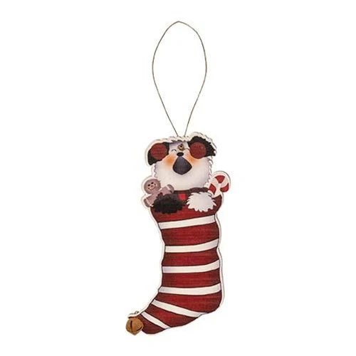 Set of 2 Puppy Jingle Bell Stocking Ornaments - Image 2