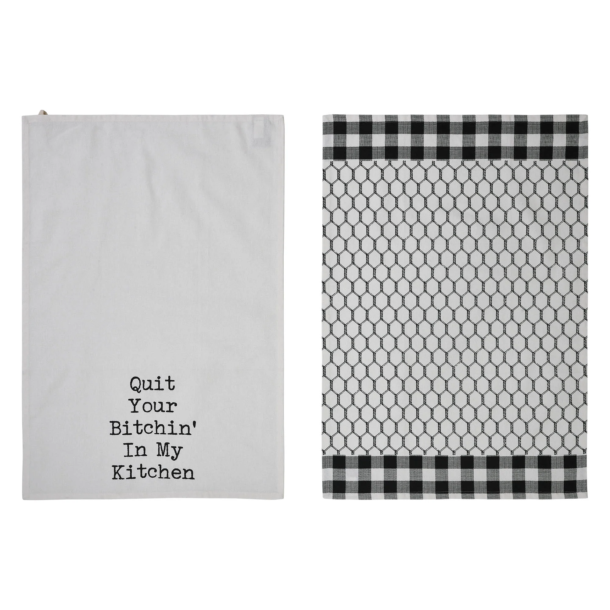 Set of 2 Quit Your Bitchin' In My Kitchen Tea Towels - Image 3