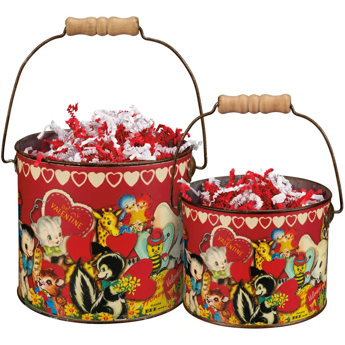 DAY 8 ๐ 14 DAYS OF LOVE ๐ Set of 2 Retro Valentine Buckets