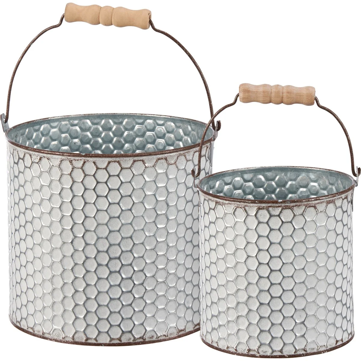 π Set of 2 Rustic Honeycomb Bucket Set - Image 2
