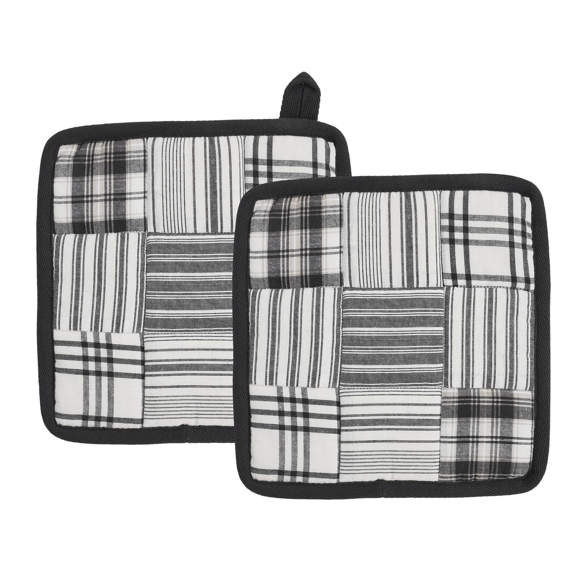 Set of 2 Sawyer Mill Black and White Pot Holders - Image 5