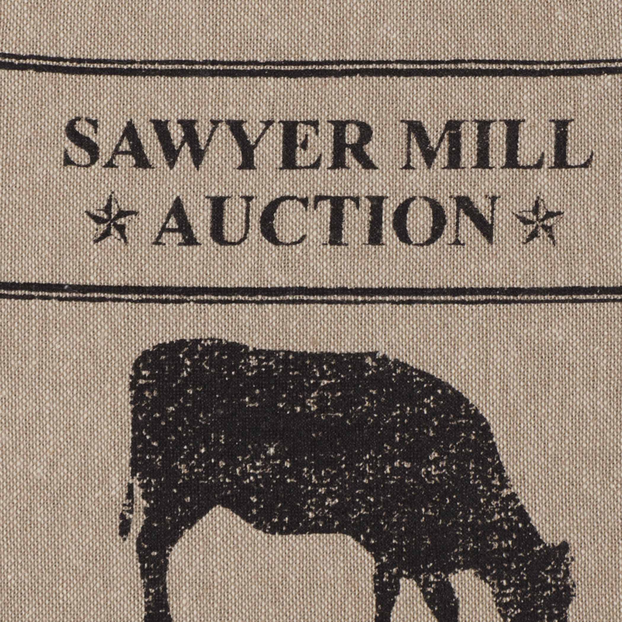 Set of 2 Sawyer Mill Charcoal Cow Button Loop Tea Towel - Image 4